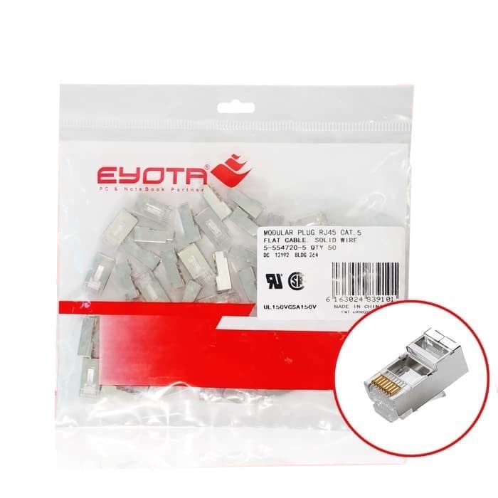 Jual CONNECTOR RJ45 EYOTA (PACK 50PCS) | Shopee Indonesia