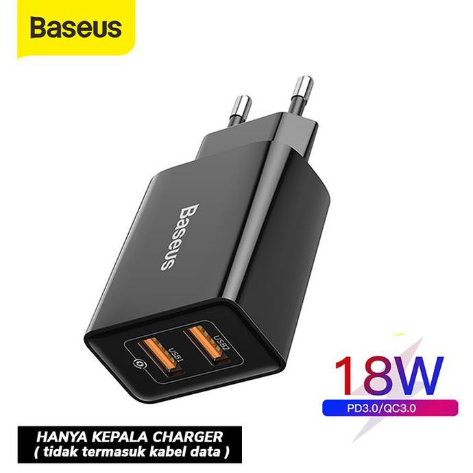 Jual Baseus Usb Charger Type C Quick Charger Fast Charging 18W Pd3.0 ...