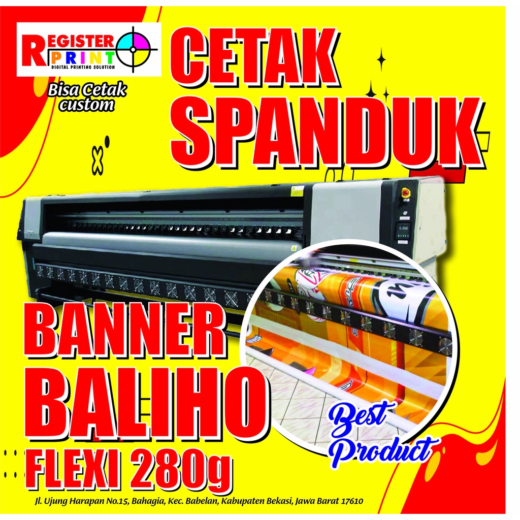 Jual Cetak Spanduk Banner Flexi 280 Hiress/Backdrop/Background | Shopee ...