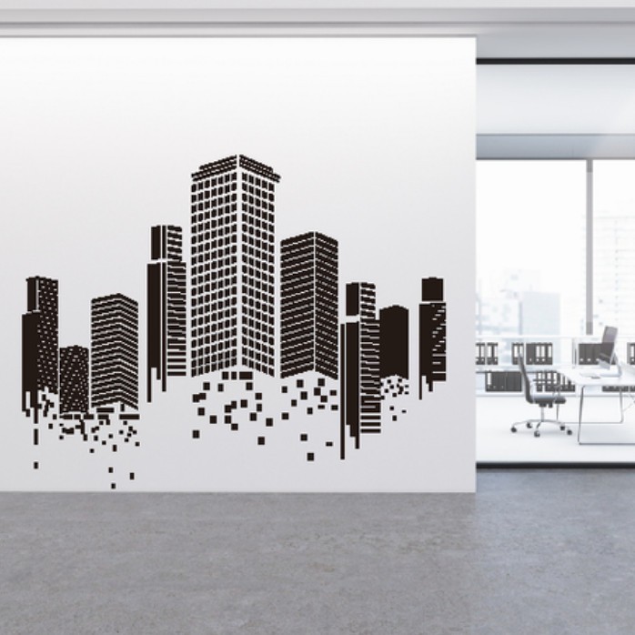 Jual Sticker Gedung Sticker Kaca Sticker Dinding Rumah Kantor Cutting ...