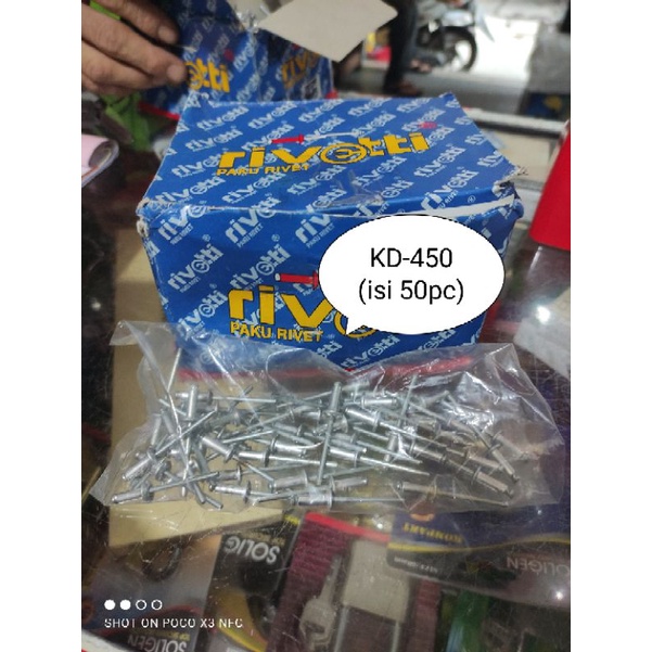 Jual paku rivet rivotti KD 450( 3.2 x 12.7mm) isi 50pc | Shopee Indonesia