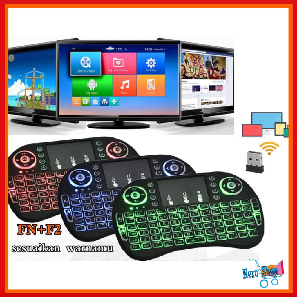 Jual Keyboard Mouse Mini Wireless Backlight Touchpad / Backlite ...