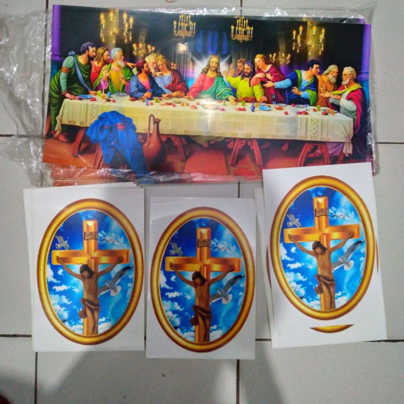 Jual 50 lembar stiker Perjamuan ukuran 48 x 20 & 50 lembar stiker oval ...