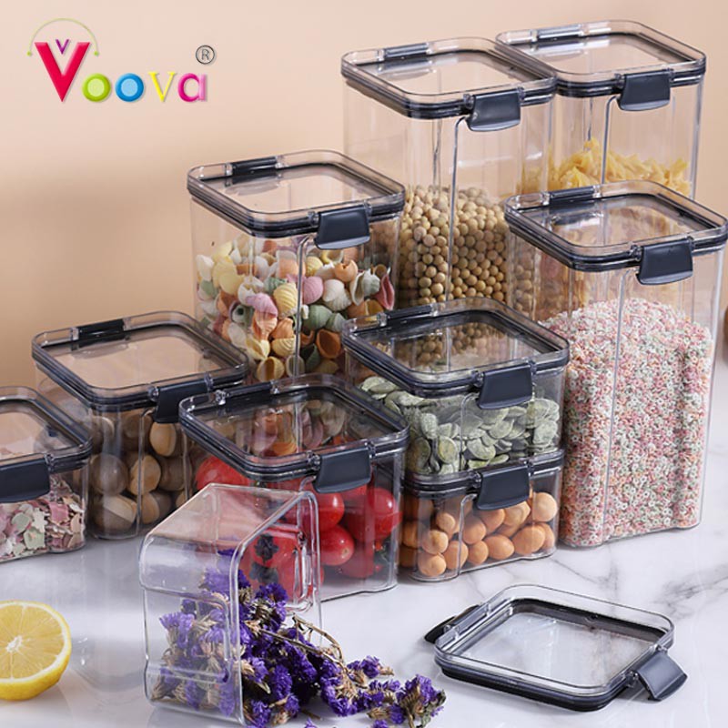 Jual Voova Toples Kotak Snack Kedap Udara Penyimpanan Bening Cereal Kontainer Makanan Food