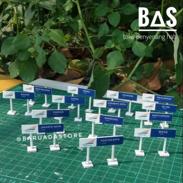 Jual Miniatur Papan Nama Stasiun Shopee Indonesia