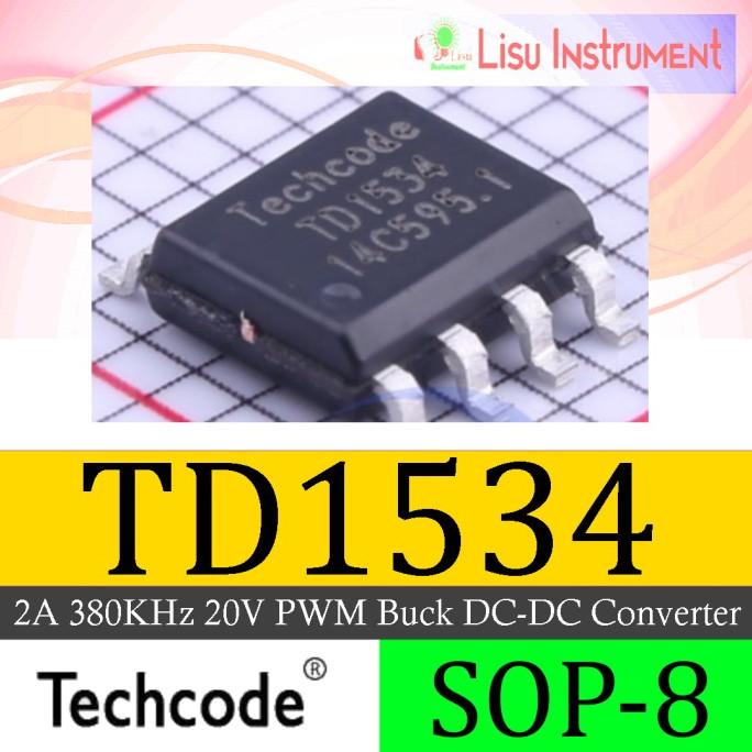 Jual TD1534 2A 380KHz 20V Buck DC-DC Converter SOP-8 Techcode ...
