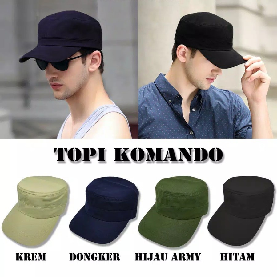 Jual Topi Komando Polos / Topi Komando Army / Topi Tentara Militer ...