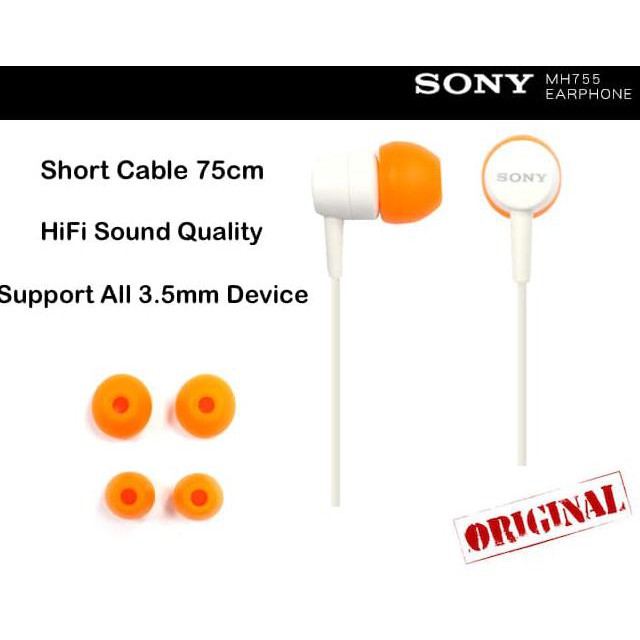 Review Sony Mh755 Original Original Sony MH755 In-ear For Sony