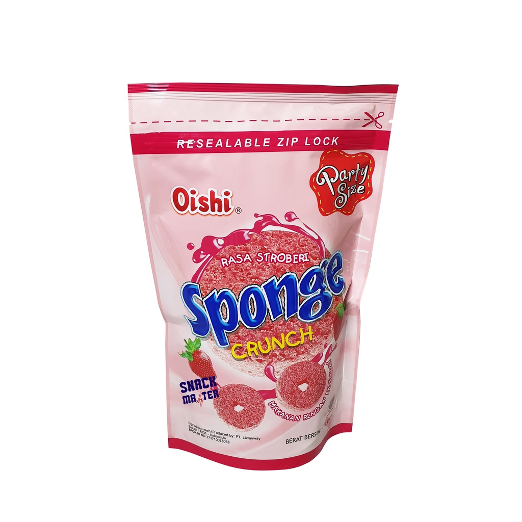 Jual Oishi Sponge Crunch Pouch - Netto 100gr | Shopee Indonesia