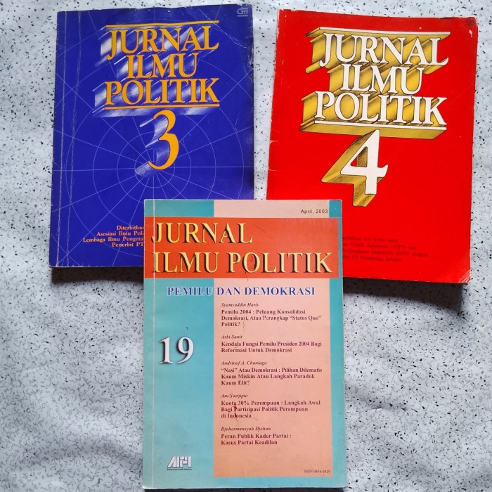 Jual Buku Paket 3 JURNAL ILMU POLITIK 3,4 & 19 Pemilu dan Demokrasi ...