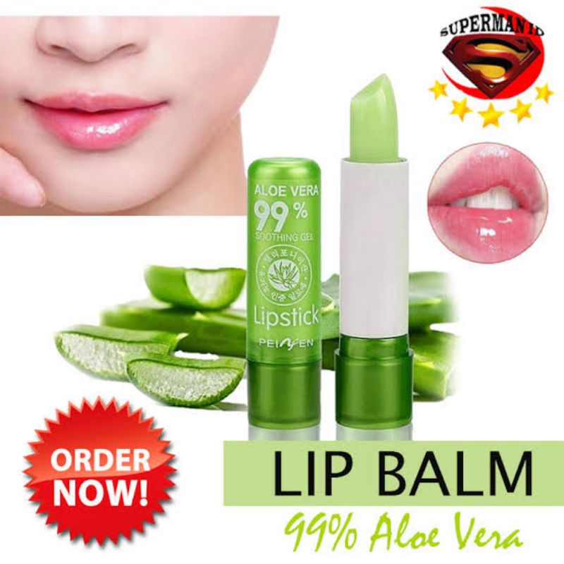 Jual Lip Balm ALOE VERA 99 Lipstick Soothing Gel Lipbalm Pelembab