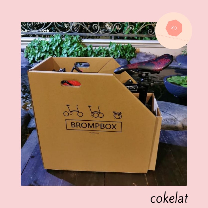 BOX KOTAK SEPEDA LIPAT KARTON SEPEDA BROMPTON FOLDING BIKE FOLD BIKE COKELAT FREE BUBBLEWRAP