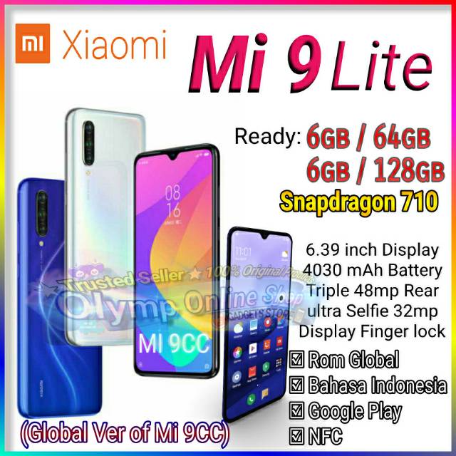 Jual Xiaomi Mi 9 Lite (Mi CC9) Global Version - 100