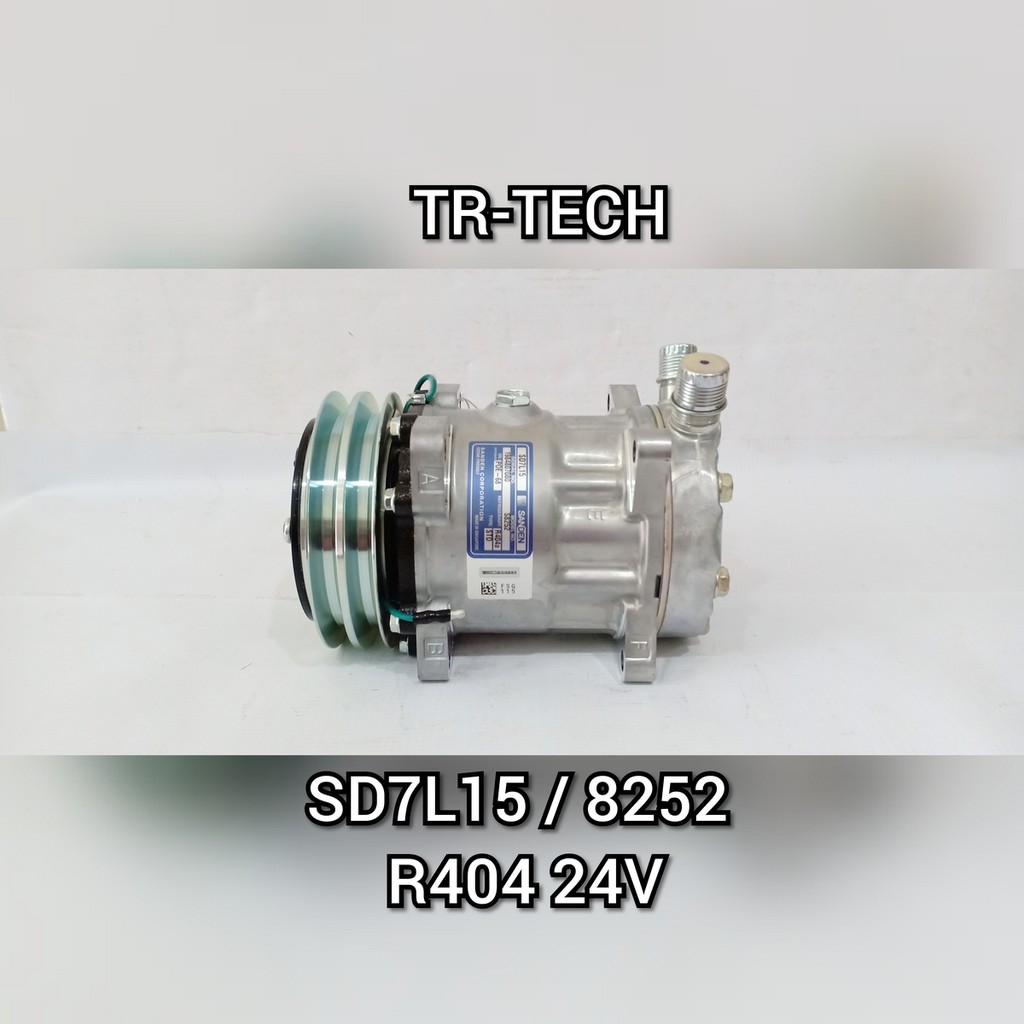 Jual compressor KOMPRESOR AC ALAT BERAT 7L15 8252 24V / R404 Sanden