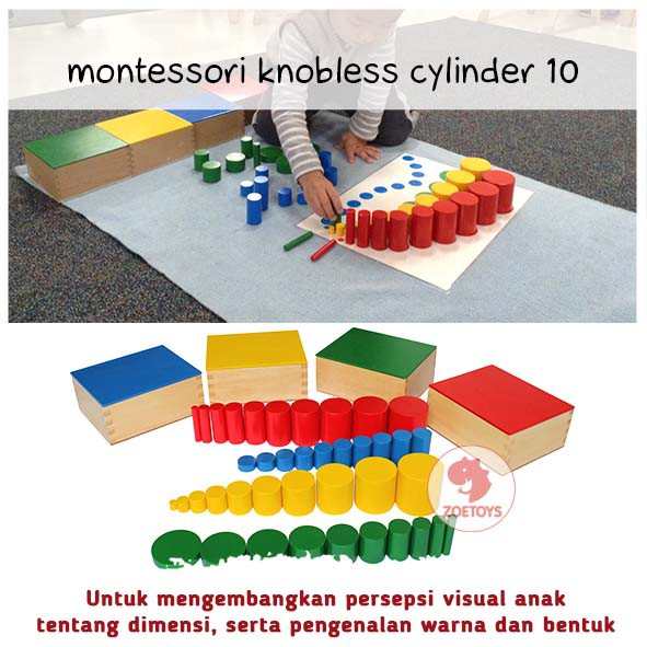 Jual Zoetoys Montessori Knobless Cylinder 10 | Sensorial | Mainan anak ...