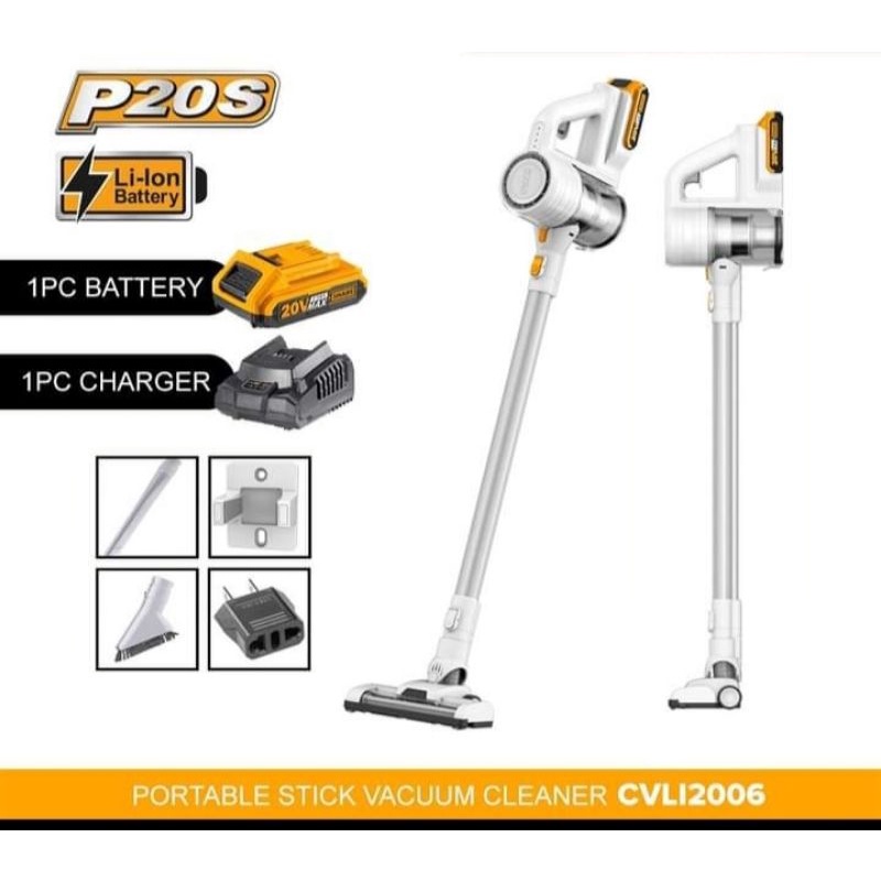 Jual INGCO CVLI2006 VACUM CLEANER CORDLESS 20V STICK HEPA FILTER VACUUM