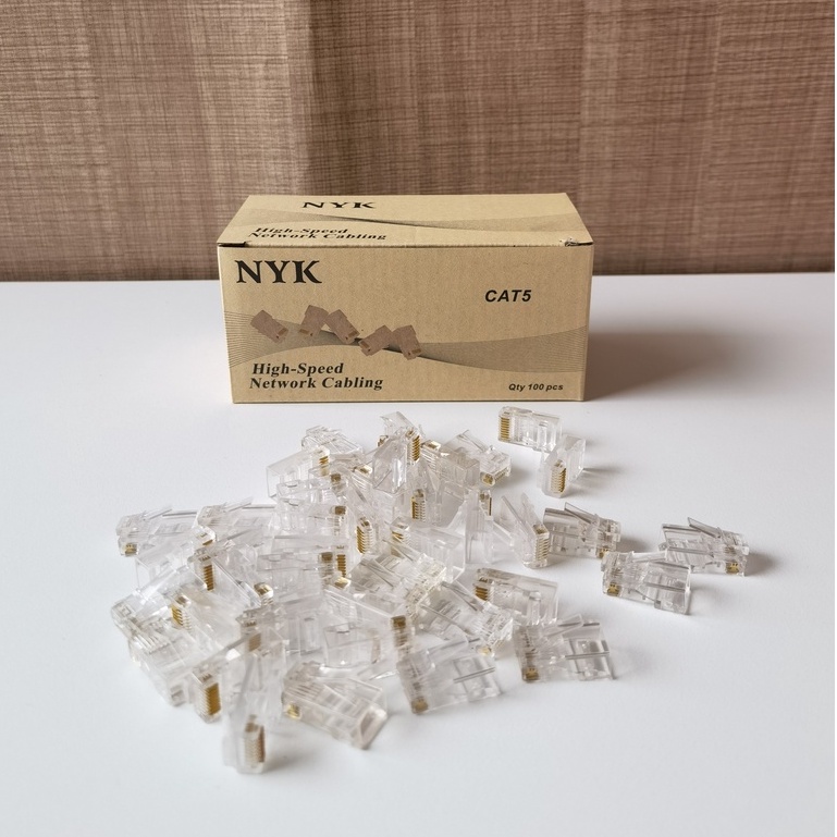 Jual NYK Pin Connector Plug RJ45 Cat5 | Shopee Indonesia