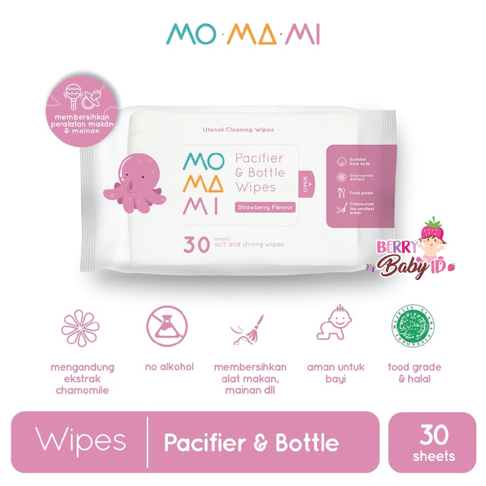 Jual Berry Baby - Momami Pacifier & Bottle Wipes Tisu Basah Pembersih ...