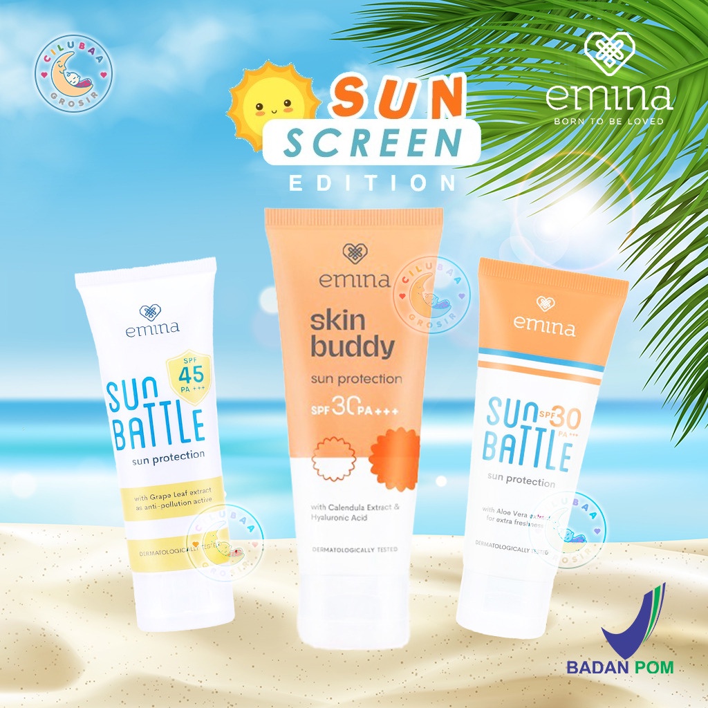 Jual EMINA Sun Protection SPF 30 PA++ 60ml Emina Sun Battle SPF 45