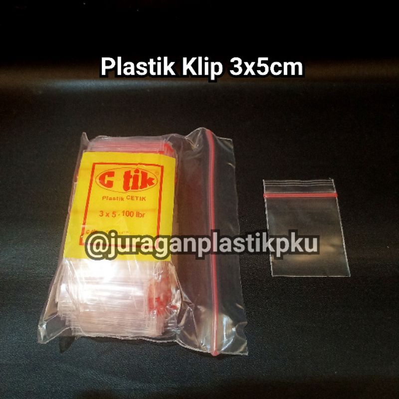 Jual Plastik Klip Mini 3x5 Cm Isi 100 Lembar Pack Plastik Bening