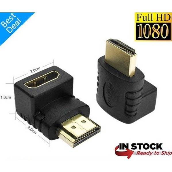 Jual SAMBUNGAN HDMI L - Socket HDMI Female to Jack HDMI Male - di