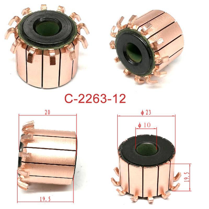 Jual Komutator Kolektor Lamel 12 As 10 (ID 10 mm) untuk Dinamo Motor DC ...