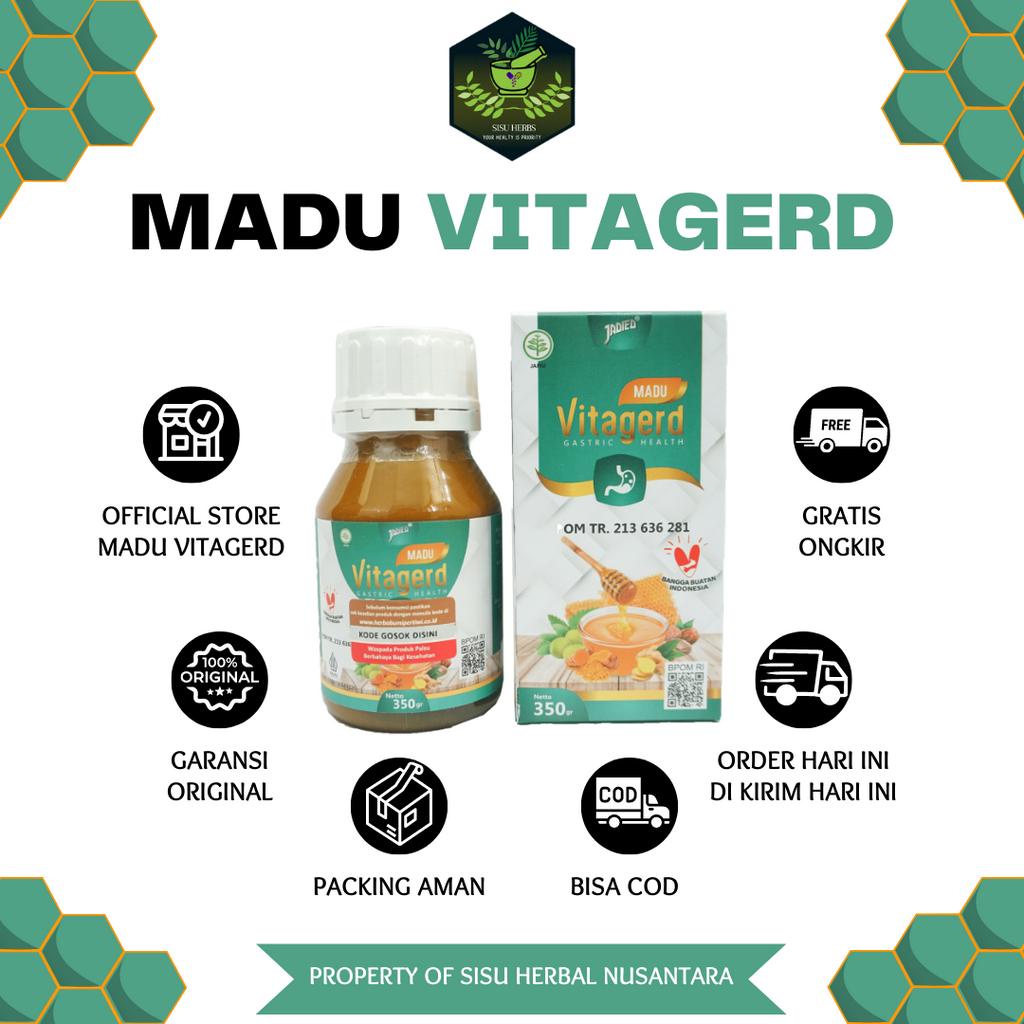 Madu VITAGERD Herbal Obat GERD MAAG ANXIETY MIGRAIN BAU MULUT SARIAWAN Asam Lambung jantung Berdebar