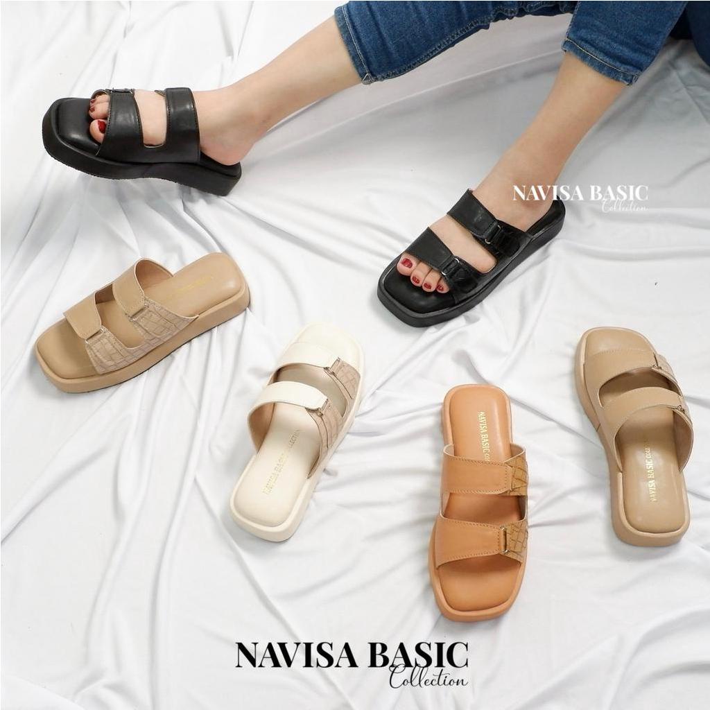 Jual Sandal Wanita Korean Empuk Sandal Puffy Plaform Navisa basic ...