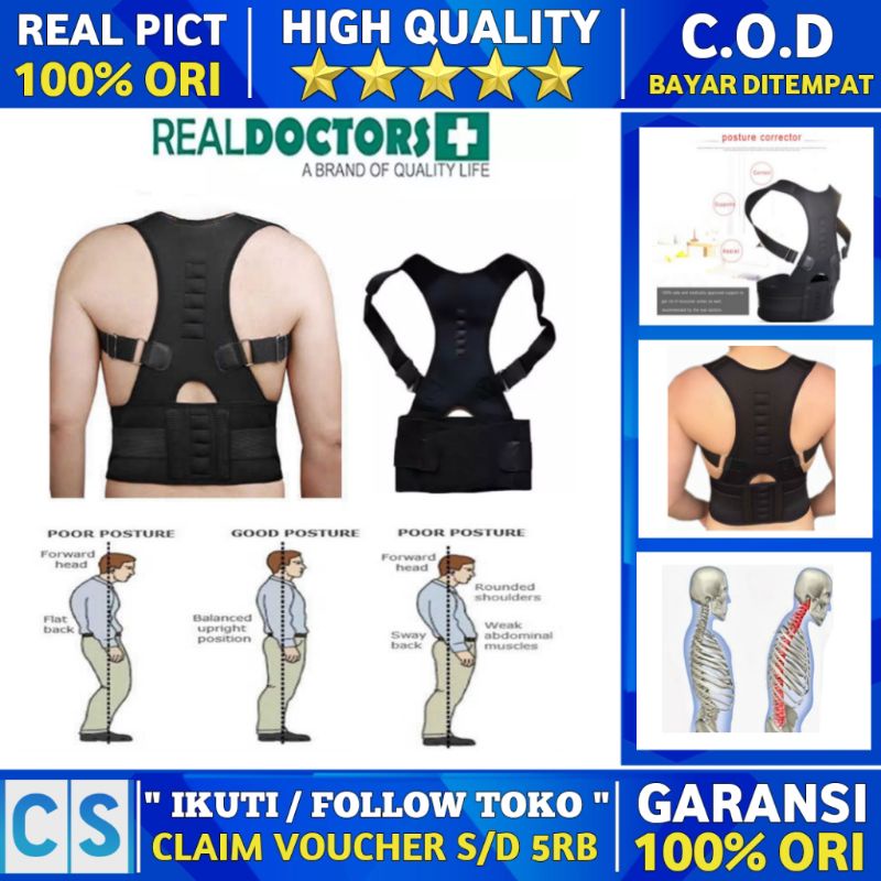 Jual REAL DOCTORS Penegak Punggung Korset Olahraga Fitness Gym ...