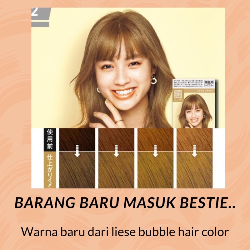 Jual LIESE BUBBLE HAIR COLOR MILK TEA BROWN PEWARNA RAMBUT ORIGINAL MADE IN JAPAN Shopee Indonesia