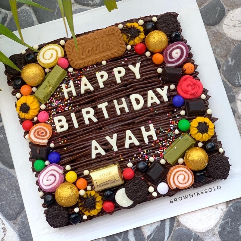Jual (INSTAN ONLY) Brownies Tart 20cm x 20cm Brownies Cake Brownies