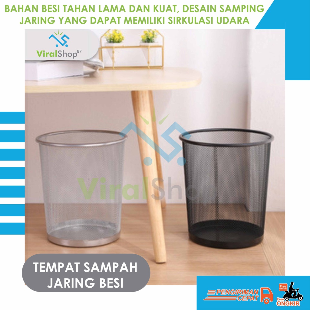 Jual Tong Sampah Dapur Kamar Mandi Keranjang Trash Bin Tempat Sampah Besi Shopee Indonesia 5890