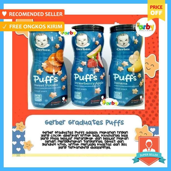 Jual GERBER GRADUATES PUFF CEREAL SNACK BAYI 4 RASA (BPOM) | Shopee ...