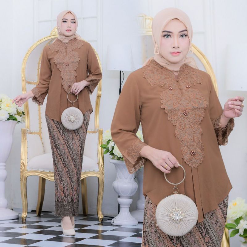 Jual Fk Setelan Kebaya Encim Bahan Ceruty Kebaya Encim Ceruty Mix