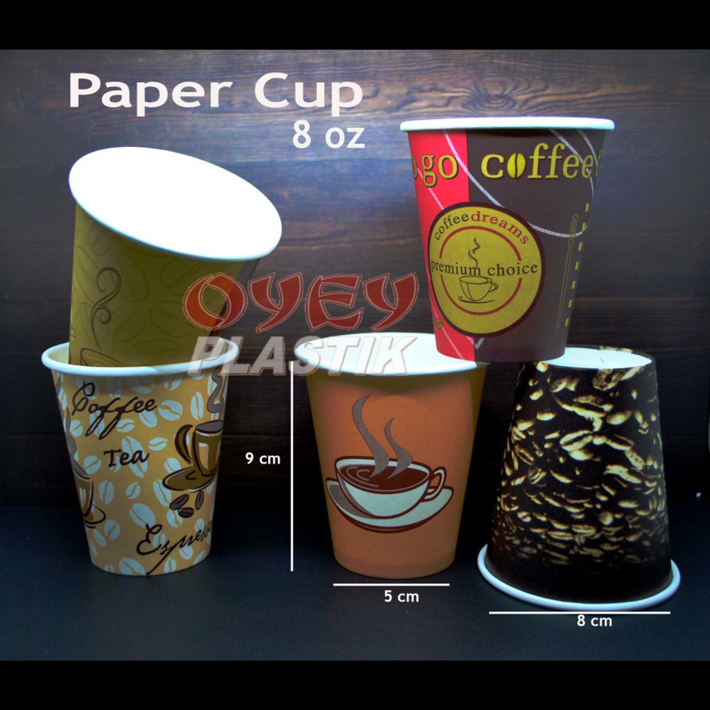 Jual Isi 50 Paper Cupgelas Kertas 8 Oz Motif Shopee Indonesia 4143