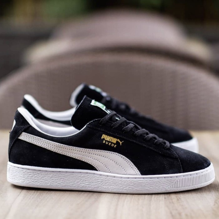 Jual puma shop suede black white