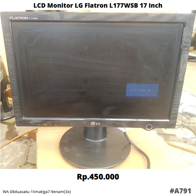 Jual LCD Monitor LG Flatron L177WSB 17 Inch A791 Shopee Indonesia