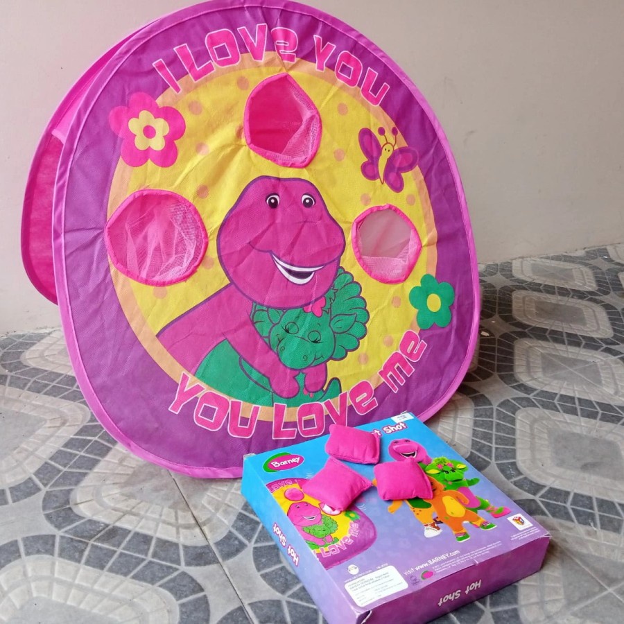 Jual Tenda Hot Shot Barney Permainan Melempar Bantalan Bola ke Lobang ...