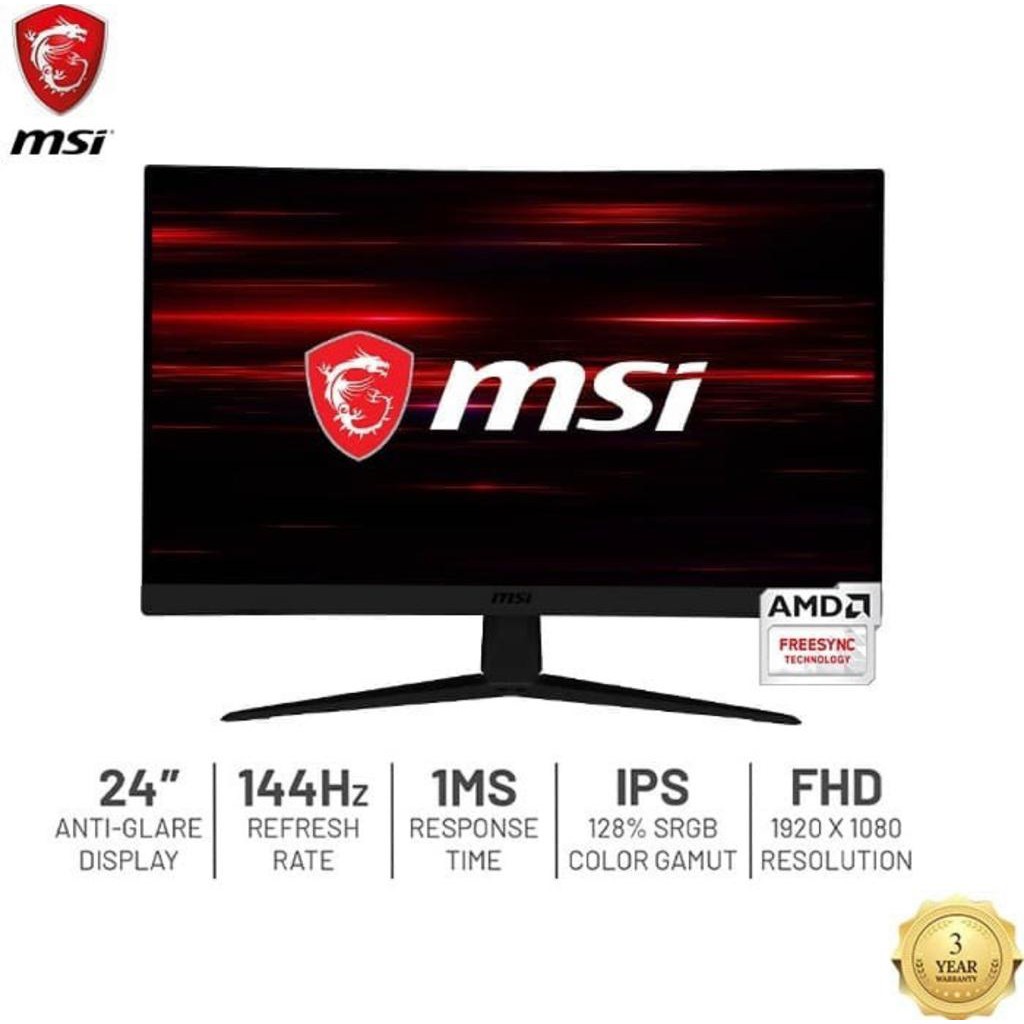 Jual MSI Optix G241 Monitor Gaming 24 Inch - FHD IPS 144Hz 1ms | Shopee ...