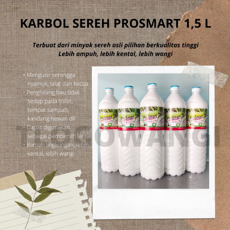 Jual Karbol Sereh Prosmart 1 5 L Shopee Indonesia