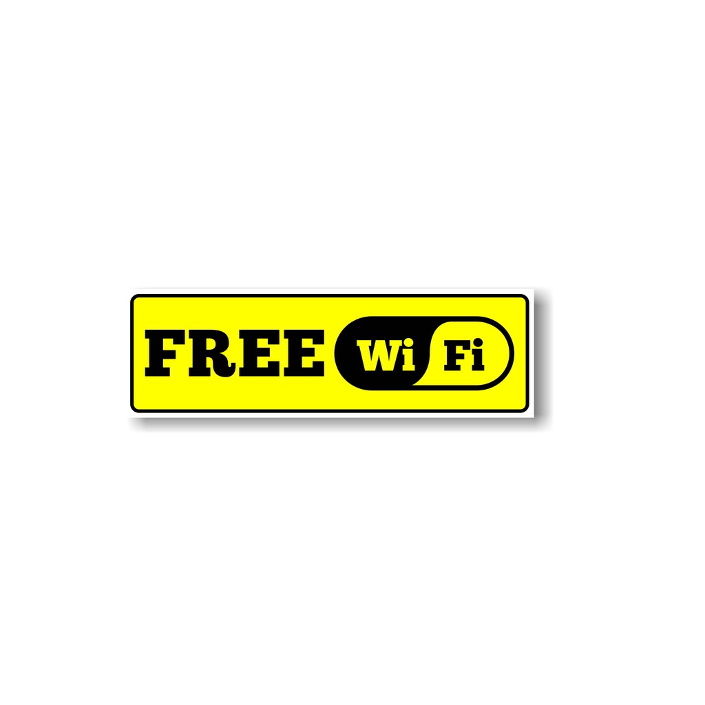 Jual Sticker Kasir Waterproof Free Wifi Awas Kaca Shopee Indonesia