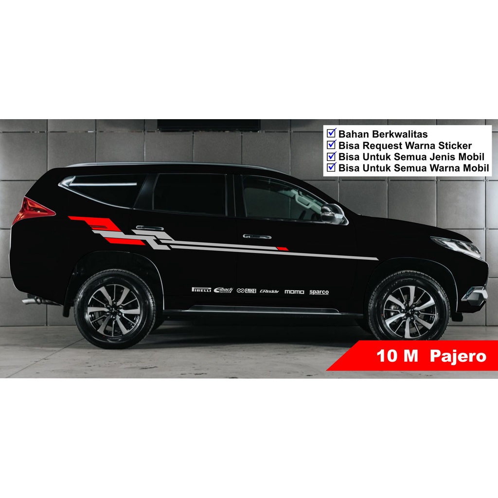 Jual Stiker Mobil Pajero Sport Cutting Stiker Body Mobil Pajero Sport Fotuner Innova Rush Terios