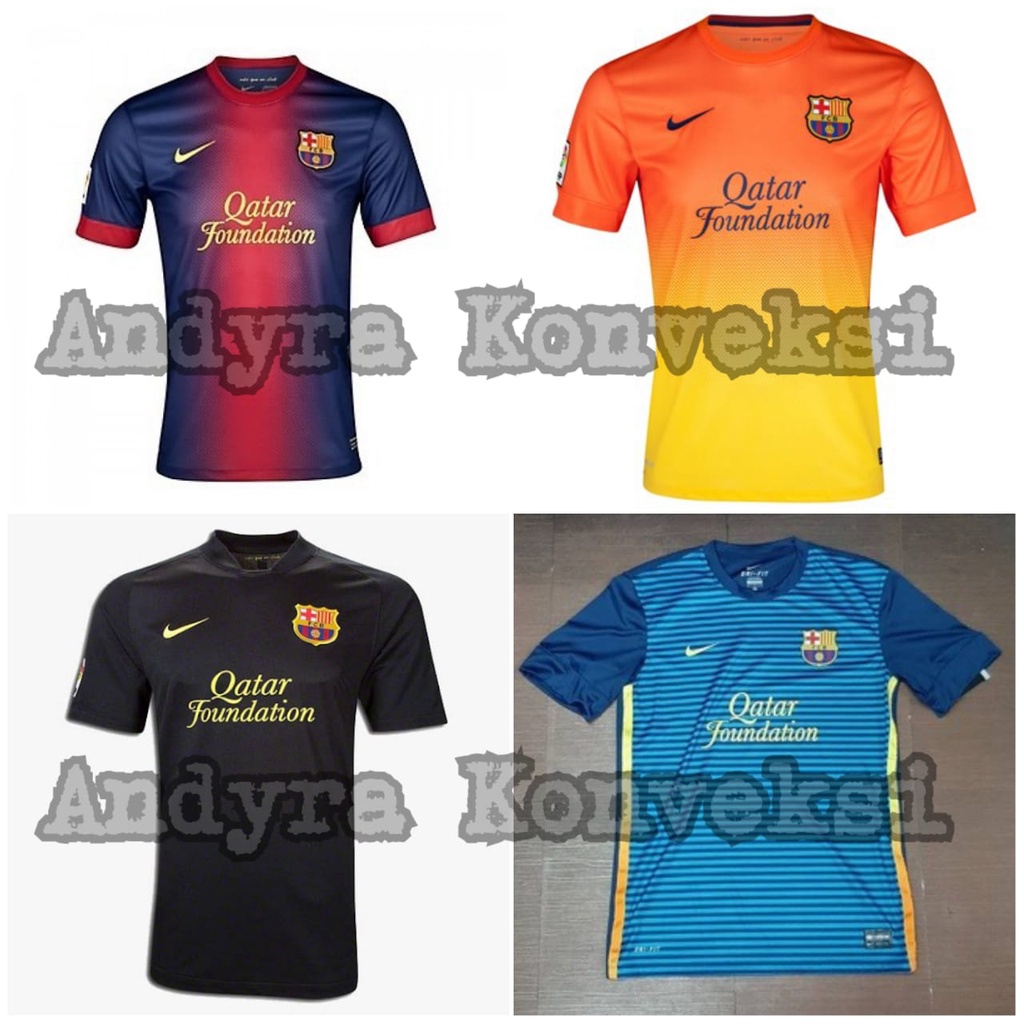 Jual Jersey Retro - Jersey FC BARCELONA 2012-13 - FULL Printing PREMIUM ...