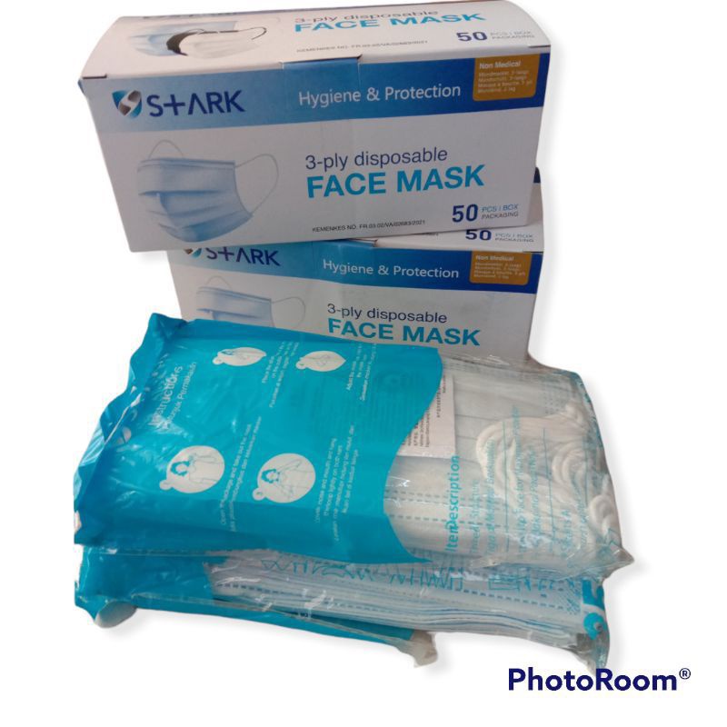 Jual Masker 3 Ply Disposable Hygiene & Protection Warna Biru Isi 50 ...