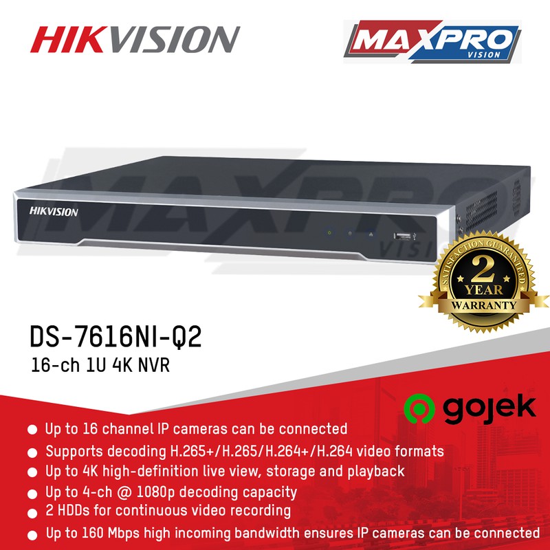 Jual DS-7616NI-Q2 - HIKVISION NVR 16 CH | Shopee Indonesia