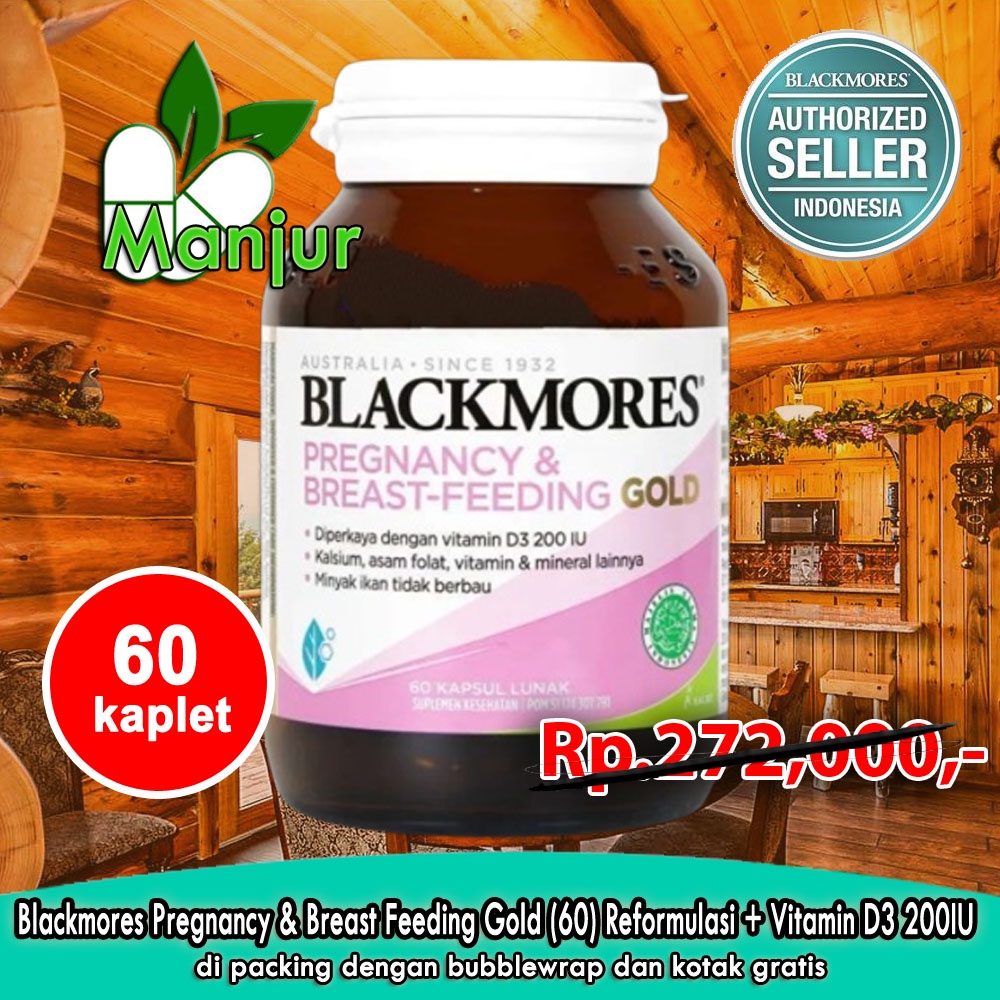 Jual Blackmores Pregnancy & Breast Feeding Gold (60) Reformulasi