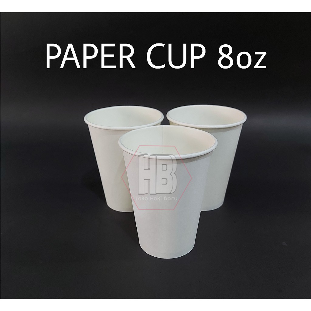 Jual 50 Pcs Paper Cup 8 Oz Gelas Kertas Kopi Cup Jasuke 8oz Tahan Panas 240ml Coffee Tea 6689