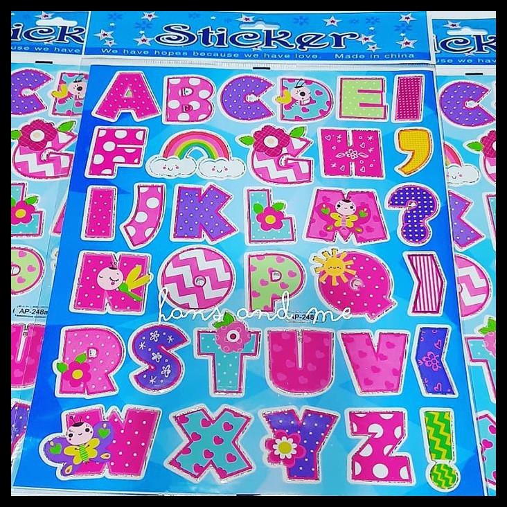 Jual Sticker Huruf Abjad Abc Motif Mix Shopee Indonesia