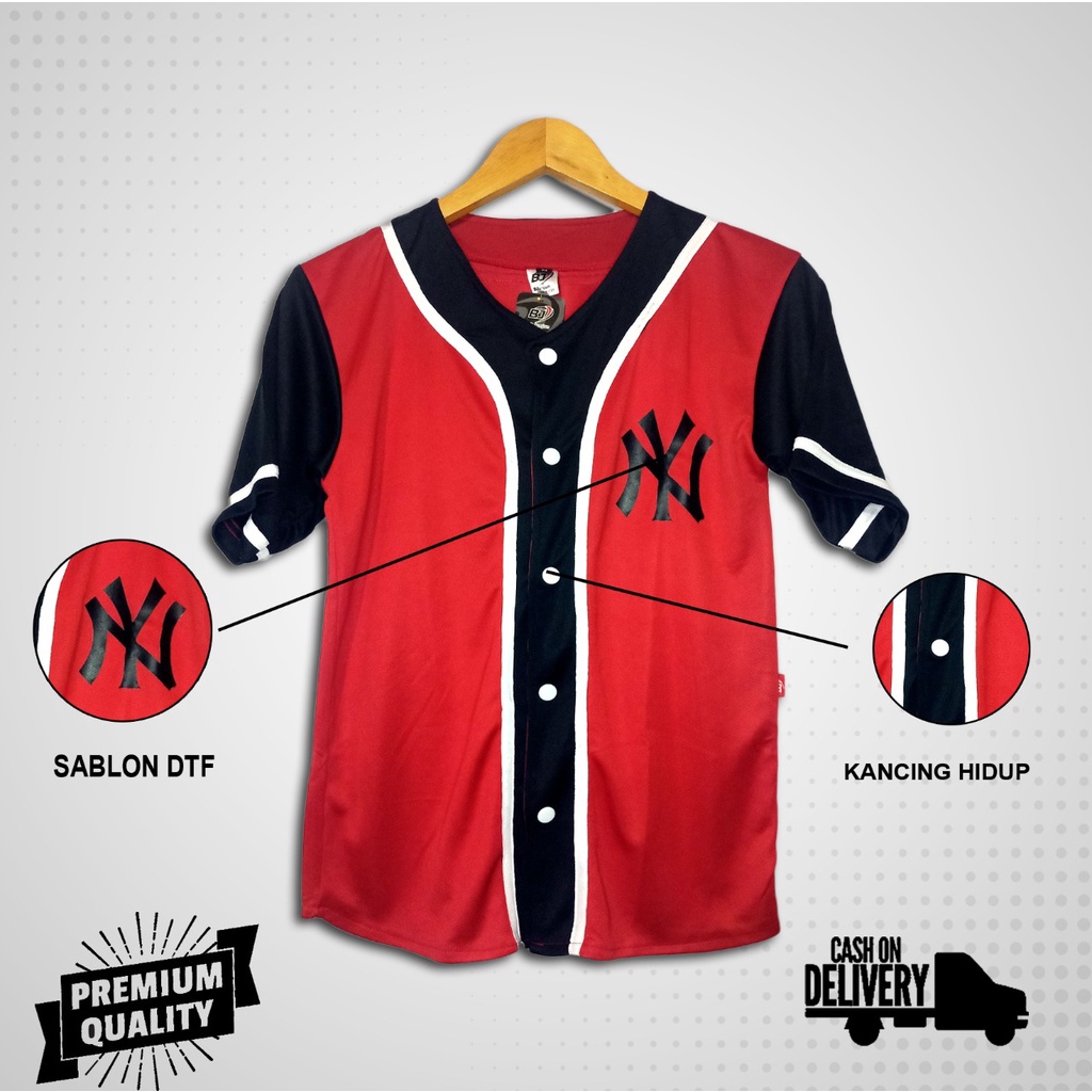 Jersey baseball / baju baseball New York Yankees warna hitam ready stock  premium quality