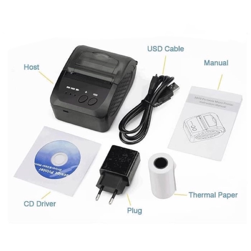 Jual PRINTER BLUETOOTH CAS PORTABLE KASIR MINI THERMAL 58mm BONUS 1 ...